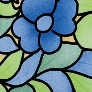 Overige Merken Raamfolie Bloemen Blauw (45cm) 1 Overige Merken Raamfolie Bloemen Blauw (45cm)