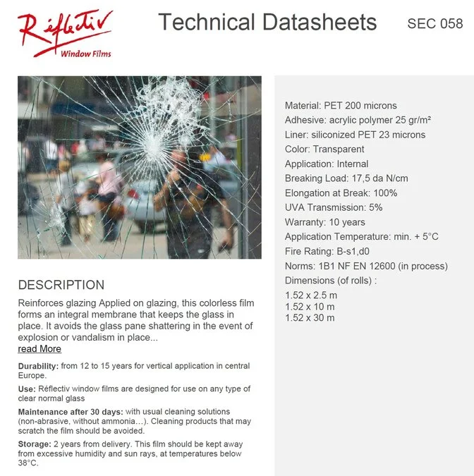 Overige Merken Veiligheidsfolie 200 Microns (Circa 61cm) 4 Overige Merken Veiligheidsfolie 200 Microns (Circa 61cm) - Afbeelding 4