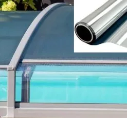 Overige Merken Spiegelend Raamfolie Zonwerend Polycarbonaat/plexiglas Zilver (140cm)