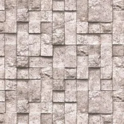 Coverstyl Plakfolie Stenen Grijs Mat (122cm Breed)