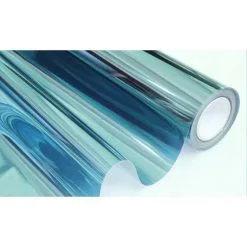 Overige Merken Statisch Zonwerend Raamfolie Anti-inkijk Blauw (90cm)