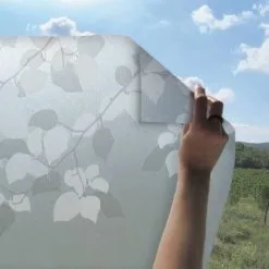 Overige Merken Statisch Raamfolie Bladeren 46cm (geschikt Voor Dubbel, HR+ En HR++ Glas)