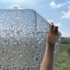 Overige Merken Statisch Raamfolie Rondjes 46cm (geschikt Voor Dubbel, HR+ En HR++ Glas)