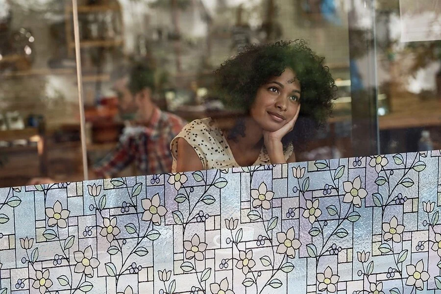 Lineafix Statisch Raamfolie Glas In Lood Bloem (46cm) 3 Lineafix Statisch Raamfolie Glas In Lood Bloem (46cm) - Afbeelding 3